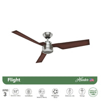 VENTILADOR DE TECHO HUNTER FLIGHT 52”