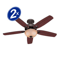 PACK X2  VENTILADOR TECHO BUILDER DELUXE 52