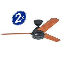 PACK X2  VENTILADOR TECHO CARRERA CAFE