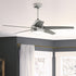 Ventilador de Techo Hunter Bernard 52” níquel cepillado, diseño moderno y eficiente para circulación de aire en salas y dormitorios