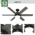 VENTILADOR DE TECHO HUNTER ARETE 52"