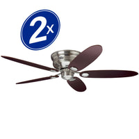 PACK X2 VENTILADOR DE TECHO HUNTER LOW PROFILE III 52