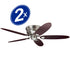 PACK X2 VENTILADOR DE TECHO HUNTER LOW PROFILE III 52