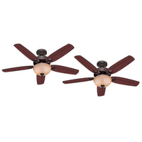 PACK X2  VENTILADOR TECHO BUILDER DELUXE 52