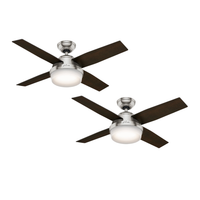 PACK X2 VENTILADOR DE TECHO HUNTER DANTE NIQUEL 44