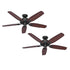 PACK X2 VENTILADOR DE TECHO HUNTER BUILDER ELITE BRONCE 52"