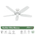 PACK X2 VENTILADOR DE TECHO HUNTER BUILDER ELITE BLANCO 52"