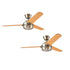 PACK X2 VENTILADOR DE TECHO HUNTER CARRERA NIQUEL 52"