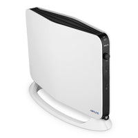 Convector digital Airolite CO-DE 2000 de 2000W con panel táctil y diseño moderno en color blanco para una calefacción eficiente y rápida.