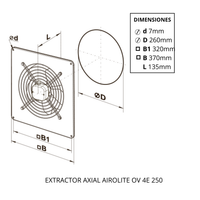 Extractor Axial Airolite OV 4E 250