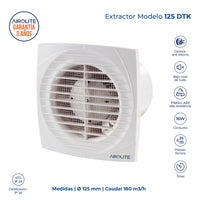 EXTRACTOR DE AIRE MODELO 125 DTK