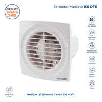 EXTRACTOR DE AIRE MODELO 150 DTK