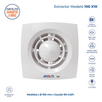 EXTRACTOR DE AIRE MODELO 100 X1K