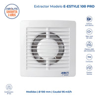 EXTRACTOR DE AIRE MODELO E-STYLE 100 PRO