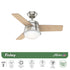 PACK 2 VENTILADOR TECHO HUNTER FINLEY 36" SILENCIOSO NIQUEL