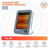 PACK X2 CALEFACTOR CUARZO VERTICAL 800W HQ80