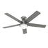 VENTILADOR TECHO HUNTER ZEAL PLATA MATE