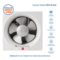 EXTRACTOR KDK 30AUA 12 CUADRADO CELOSIA