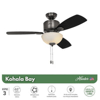 VENTILADOR DE TECHO HUNTER 48" KOHALA BAY