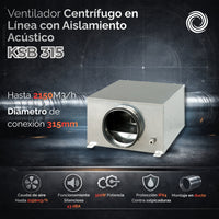 Ventilador Centrífugo en Línea Airolite KSB 315
