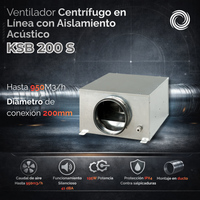 Ventilador Centrífugo en Línea Airolite KSB 200 S