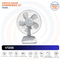 VENTILADOR SOBREMESA 12" V12S6 AIROLITE