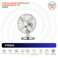 VENTILADOR SOBREMESA V10SM AIROLITE METAL
