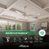 PACK X2 VENTILADOR DE TECHO HUNTER BUILDER ELITE BLANCO 52"
