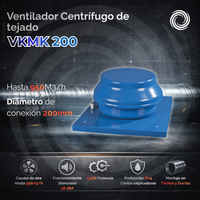 Ventilador Centrífugo de Tejado Airolite VKMK 200