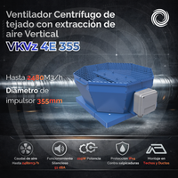 VENTILADOR CENTRÍFUGO TEJADO AIROLITE VKVz 4E 355