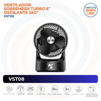 VENTILADOR 360° TURBO 8  VST08 AIROLITE